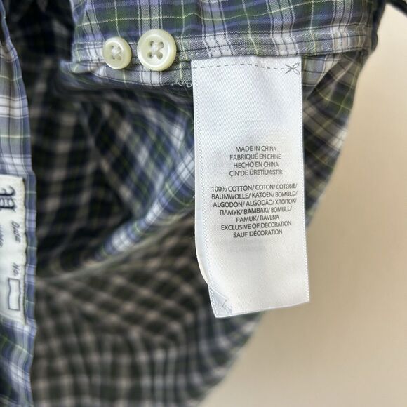 Ralph Lauren Shirt Mens 2XLT Plaid Button Down Short Sleeve Blue Pony Casual - Picture 7 of 13